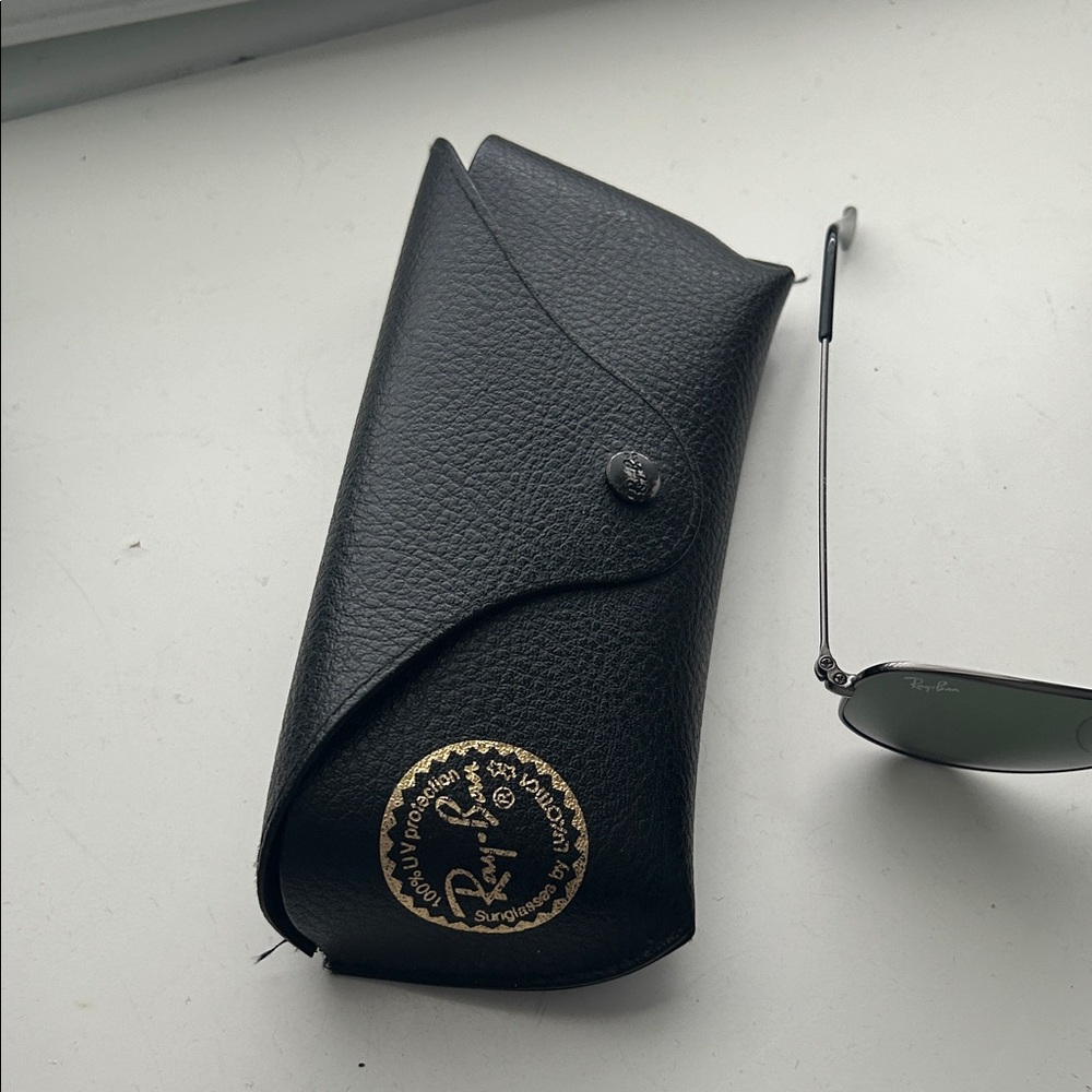 Ray-Ban Silver Frame Sunglasses with Dark Lenses - Picture 2 of 5